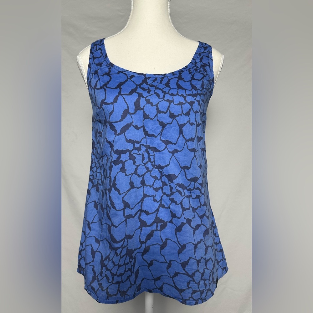 THE NORTH FACE Blue Woven Breezeback Outdoor Hiking Athletic Tanktop Size S